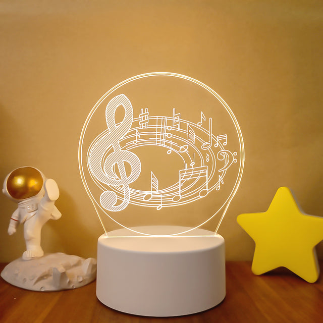 3D Light Colorful Touch Remote Control LED Visual Light 3D Small Table Lamp - One Red Hill